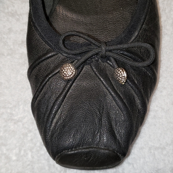 Spark ballerina flats, black leather, 8 - Picture 6 of 10